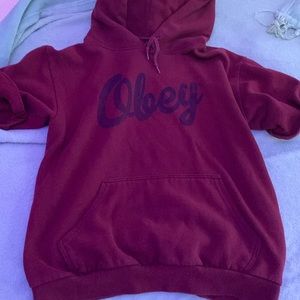 Obey vintage short sleeve hoodie